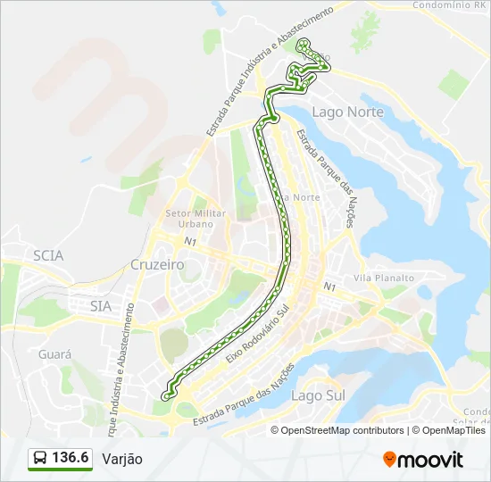 136.6 Bus Line Map