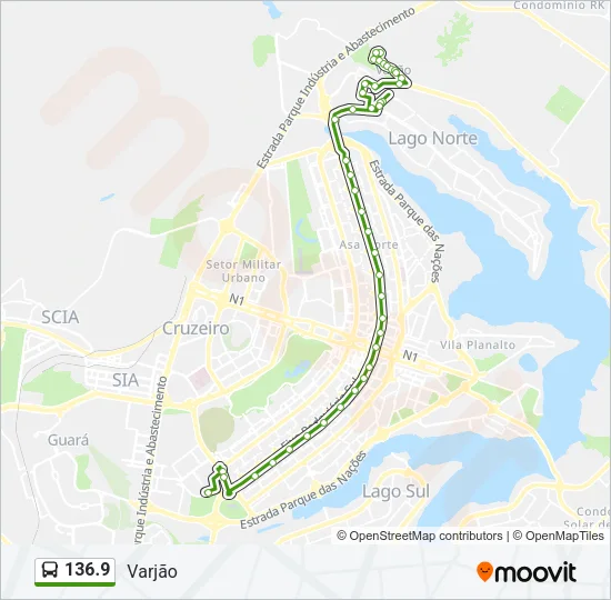 136.9 Bus Line Map