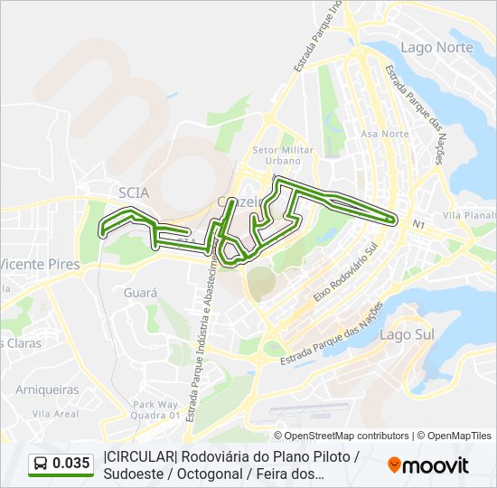 Mapa de 0.035 de autobús