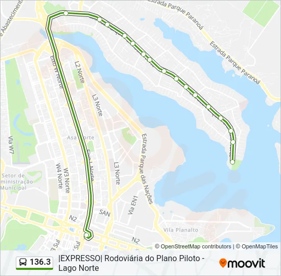 136.3 Bus Line Map