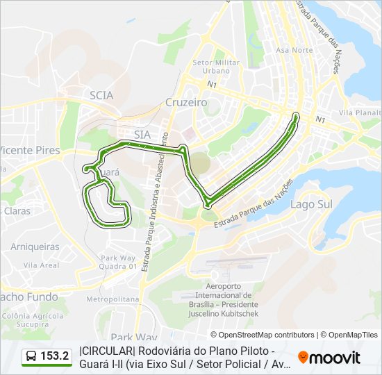 Mapa de 153.2 de autobús