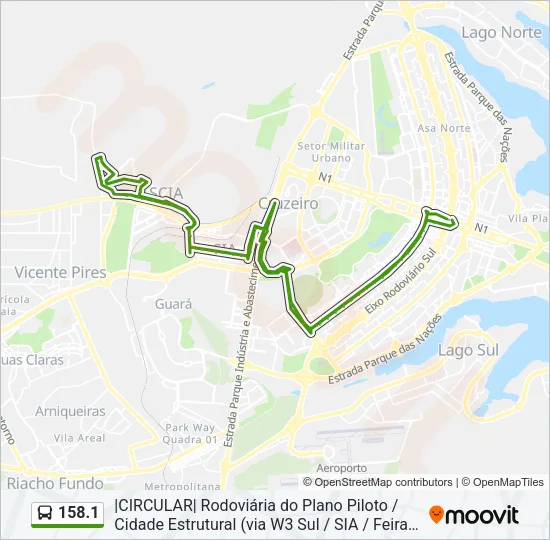 158.1 Bus Line Map