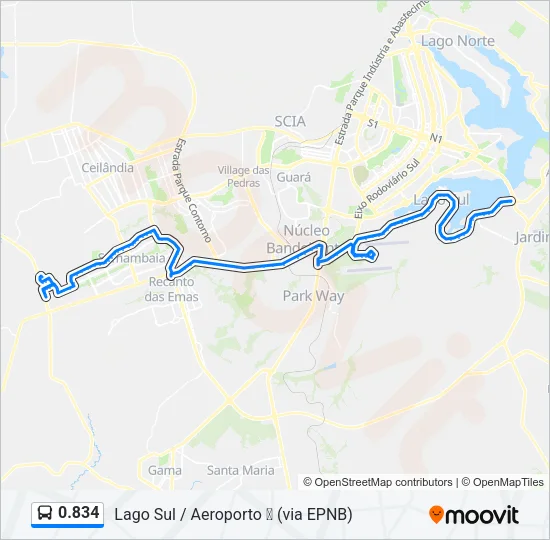 0.834 Bus Line Map