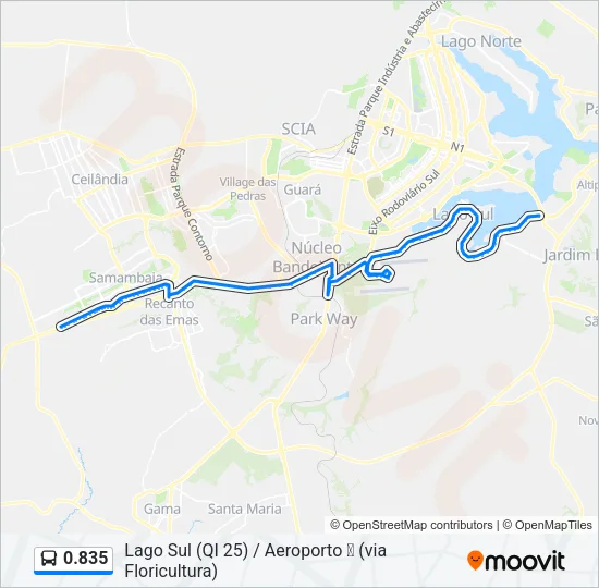 0.835 Bus Line Map