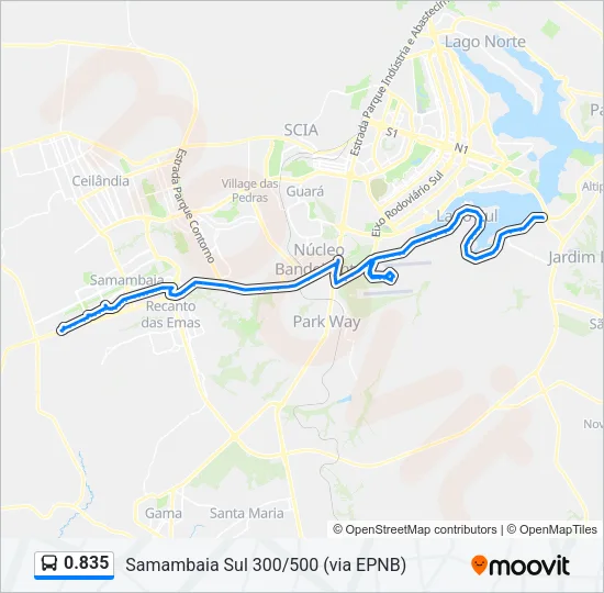 0.835 Bus Line Map