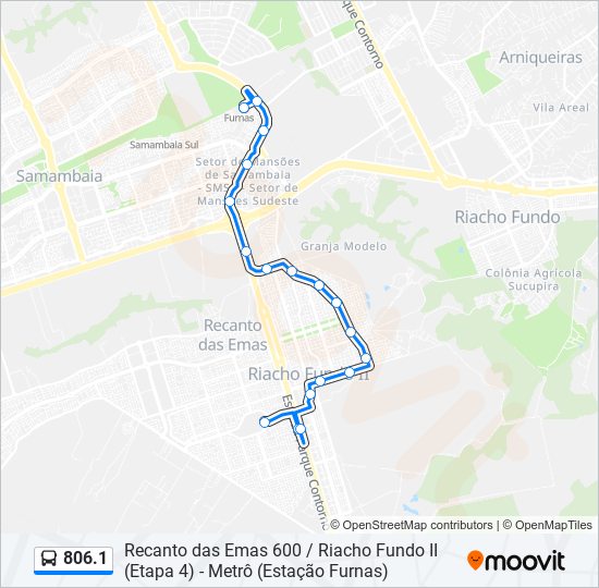 Mapa de 806.1 de autobús