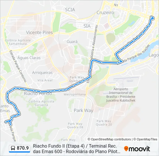 870.9 Bus Line Map