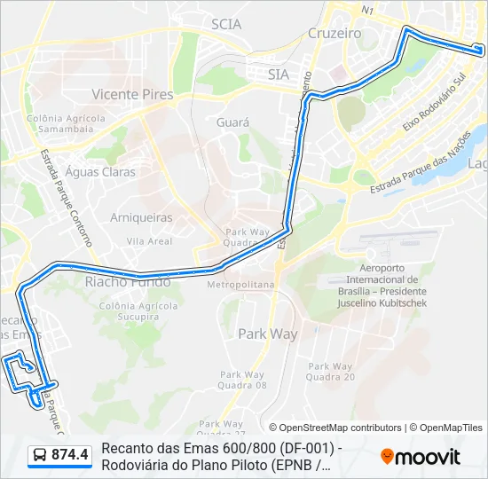874.4 Bus Line Map