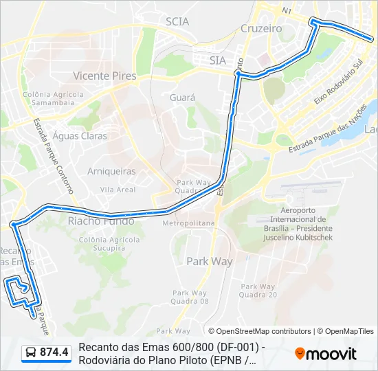 874.4 Bus Line Map