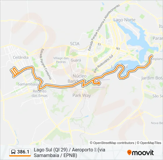386.1 Bus Line Map