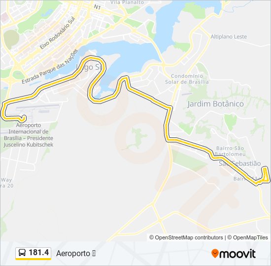 181.4 bus Line Map