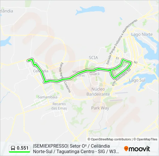 0.551 Bus Line Map