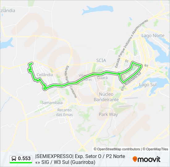 Mapa de 0.553 de autobús