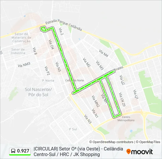 0.927 Bus Line Map