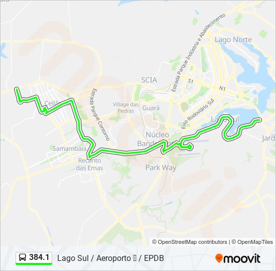 Mapa de 384.1 de autobús