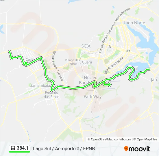 384.1 Bus Line Map