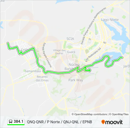 384.1 Bus Line Map