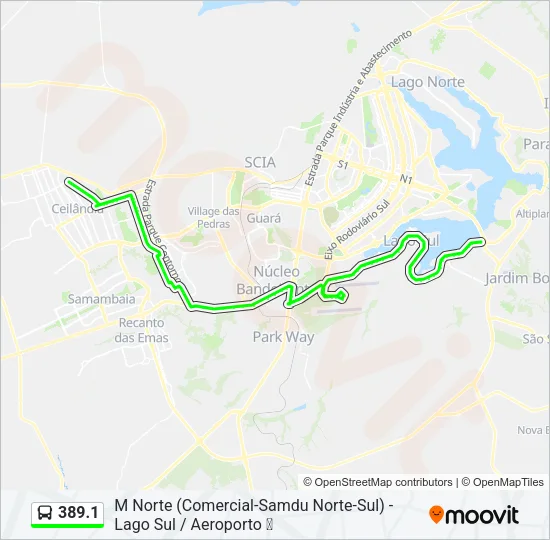 389.1 Bus Line Map