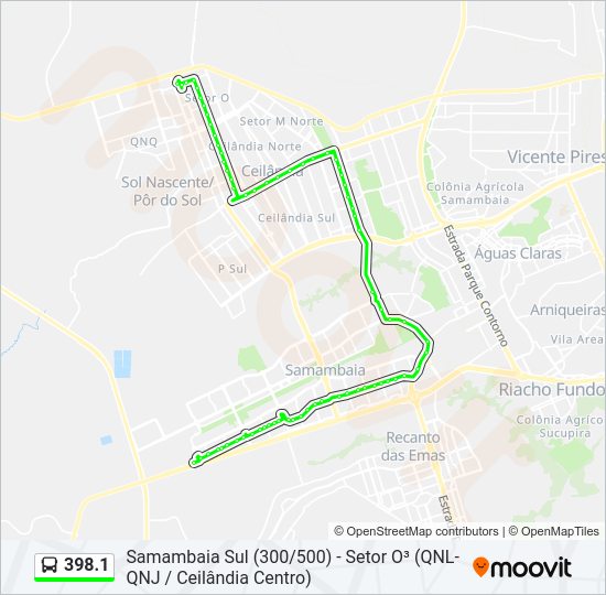 Mapa de 398.1 de autobús