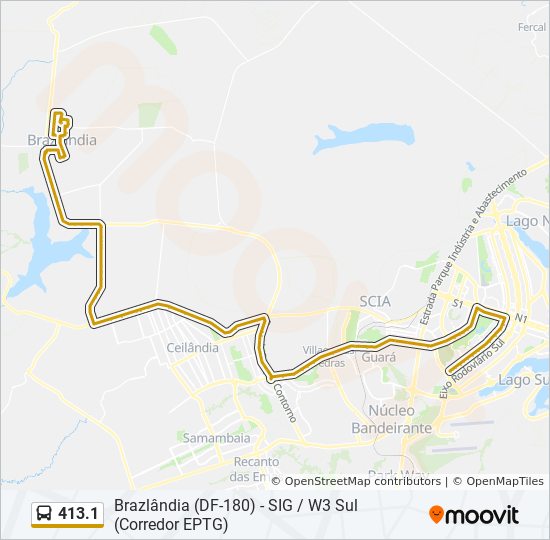 413.1 bus Line Map