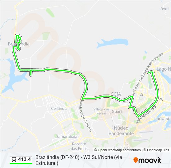 413.4 bus Line Map