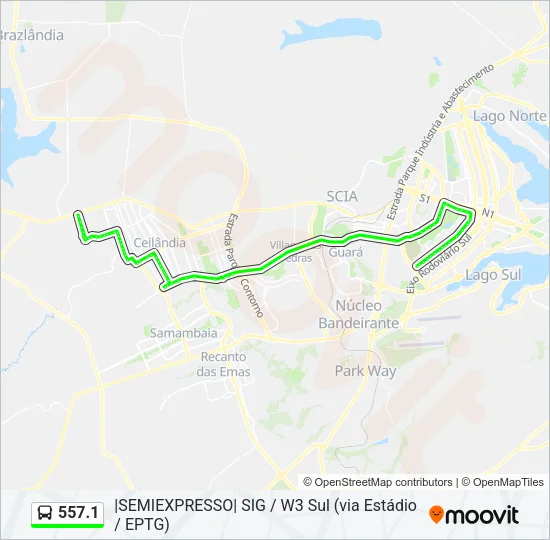 557.1 Bus Line Map