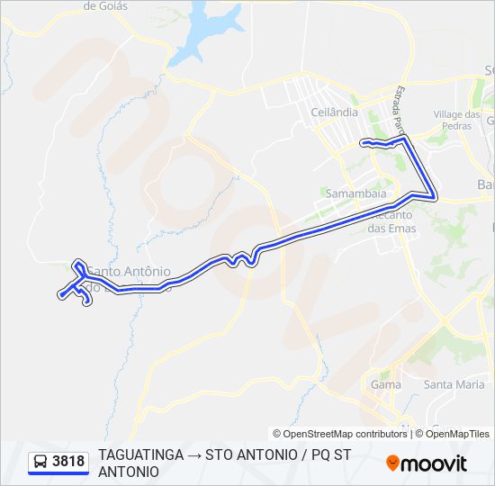 3818 bus Line Map