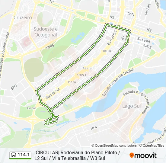 114.1 Bus Line Map