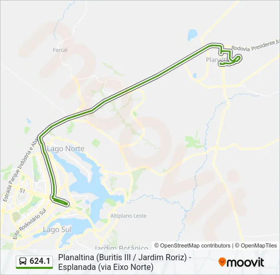 624.1 Bus Line Map