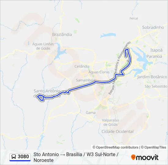3080 Bus Line Map