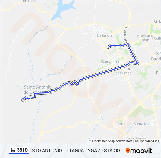 Mapa de 3810 de autobús