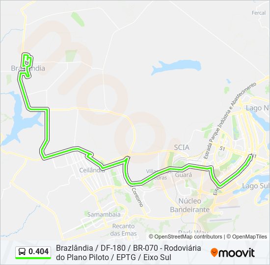 0405 Route: Schedules, Stops & Maps - Brazlândia (Via Estrutural / Br-070)  (Updated)