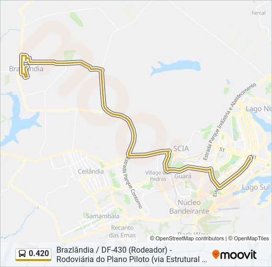 0405 Route: Schedules, Stops & Maps - Brazlândia (Via Estrutural / Br-070)  (Updated)