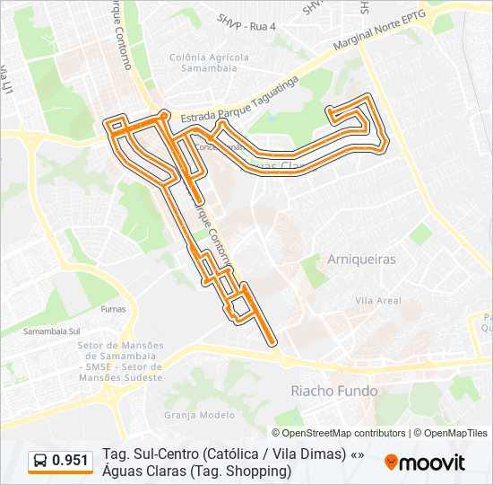 0.951 bus Line Map