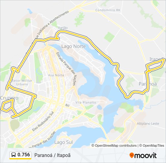 Mapa de 0.756 de autobús