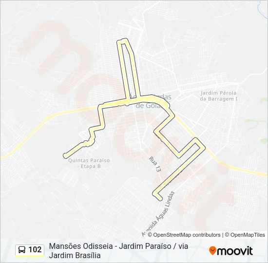 102 Bus Line Map
