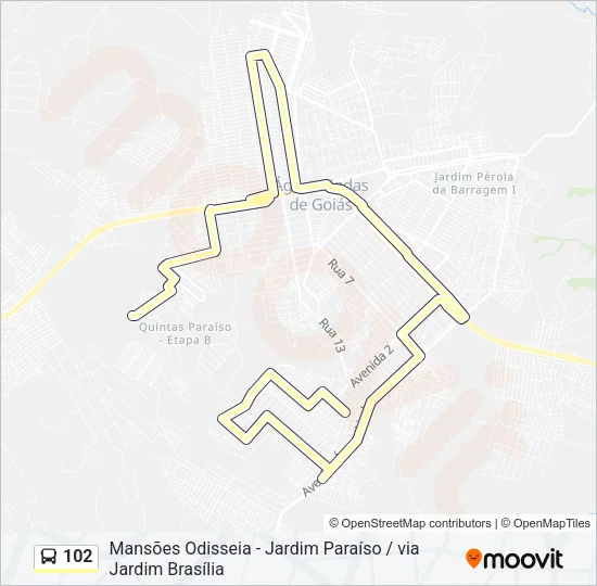 102 Bus Line Map