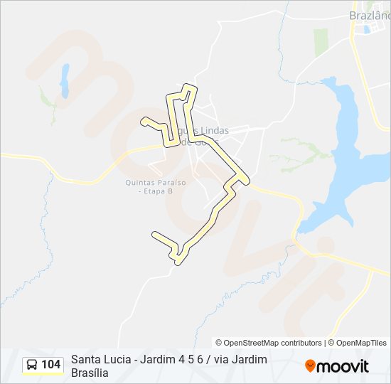 104 bus Line Map