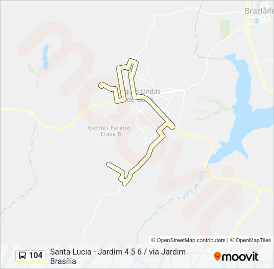 104 Bus Line Map