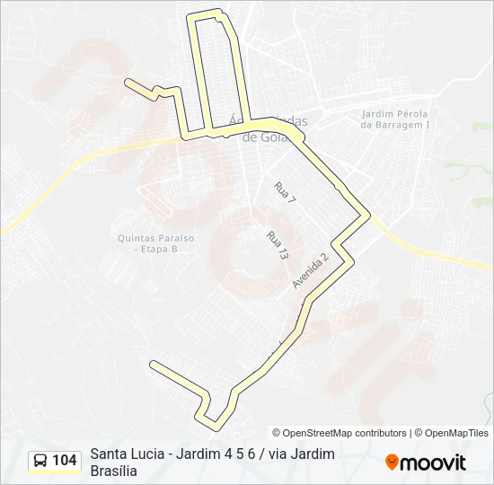 104 Bus Line Map