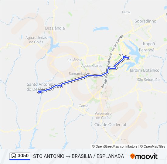 Mapa de 3050 de autobús