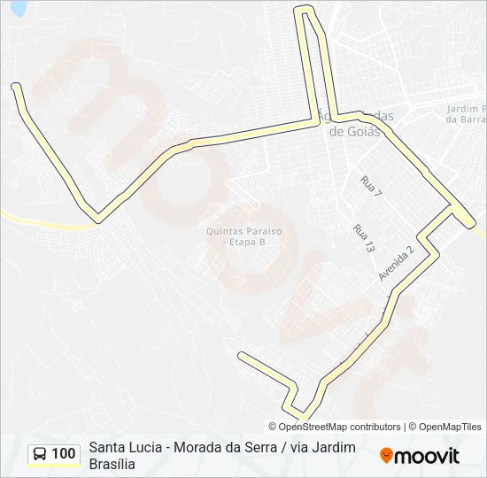 100 Bus Line Map
