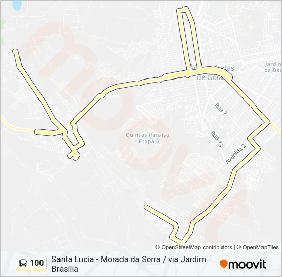 100 Bus Line Map