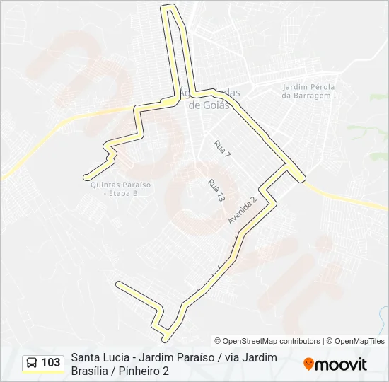 103 Bus Line Map