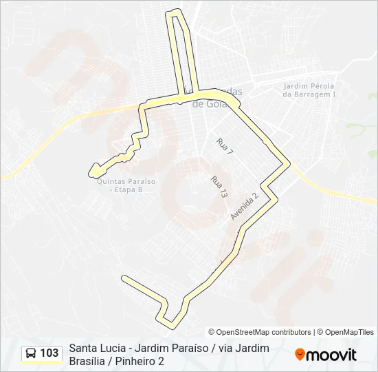 103 Bus Line Map