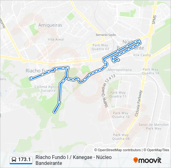 173.1 Bus Line Map