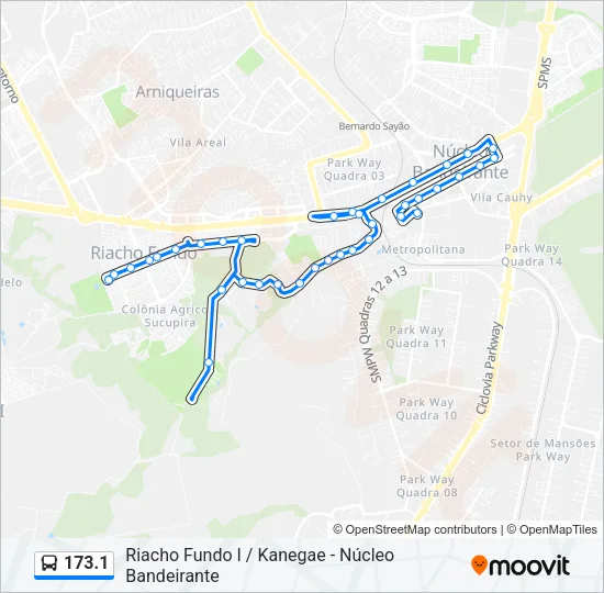 173.1 Bus Line Map