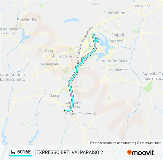 5016E Bus Line Map