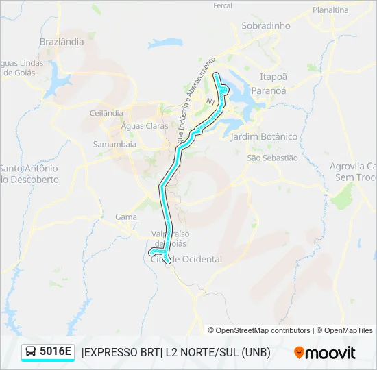 5016E Bus Line Map