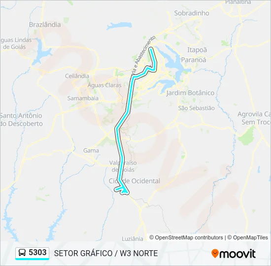 5303 Bus Line Map